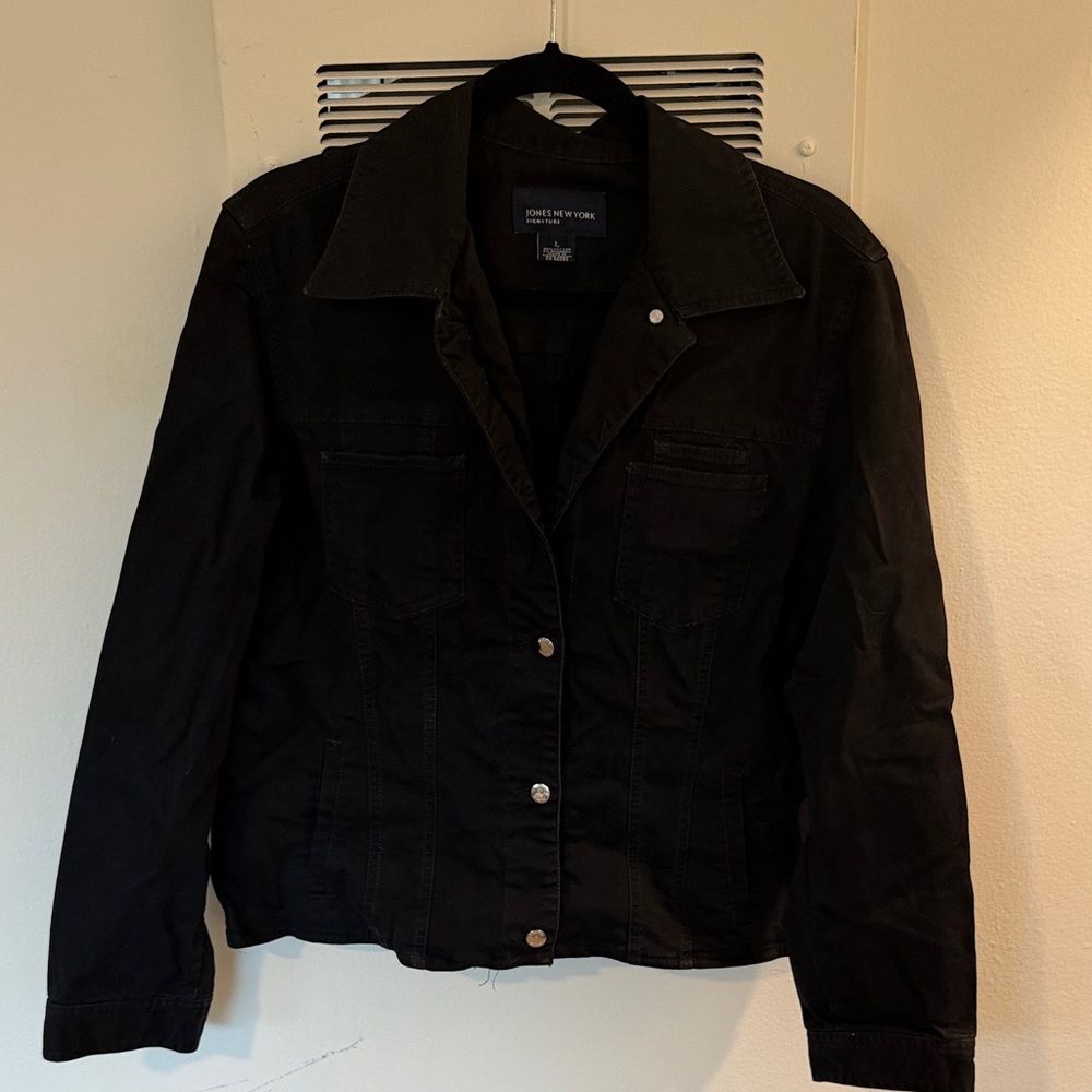 Jones New York Black Denim Jacket